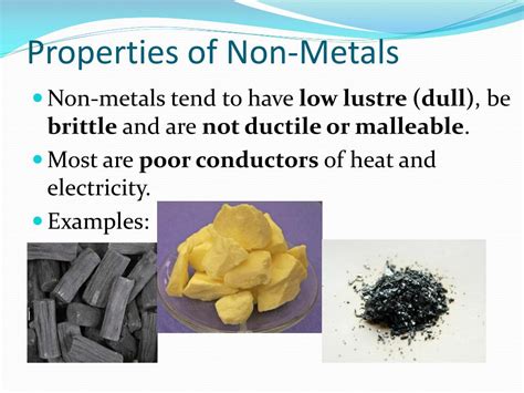 non metal things in the house|properties of non metals.